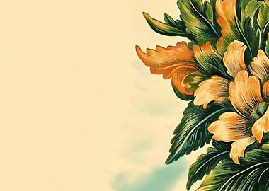 Floral Ornament Vintage Style