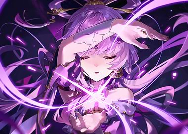 Girl with Purple Magic