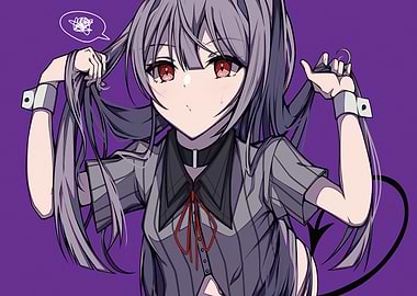 Anime Girl with Devil Tail