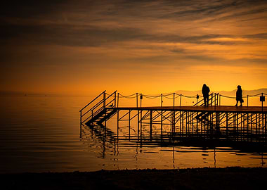 Sunset Pier Silhouette