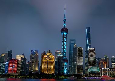 Shanghai Skyline at Night