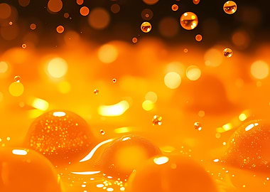 Abstract Orange Bubbles