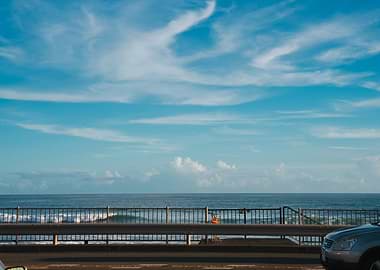 Ocean view from the road