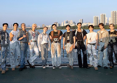 SEVENTEEN group photo outdoors