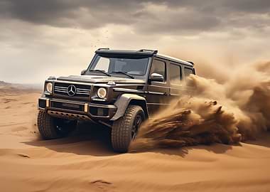 Luxury 4x4 SUV in desert
