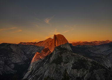 Half Dome at Sunset