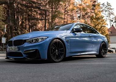 Light Blue BMW M4 Coupe