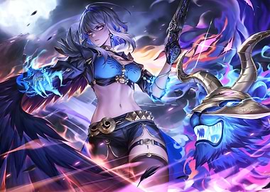 Fantasy Warrior with Magical Lion Companion