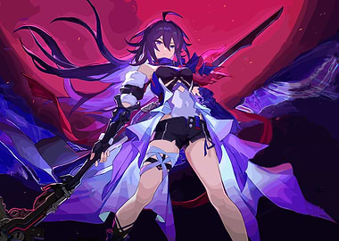 Game Girl with Sword and Cape