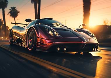 Zonda supercar on the road