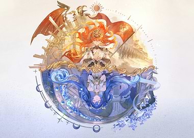 Dual Character Fantasy Art