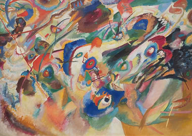 Abstract Painting with Colorful Shapes, wassily kandinsky