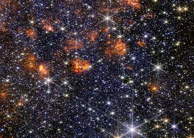 Starry Night Sky with Nebulae