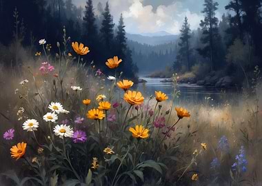 Wildflowers by the Lake
