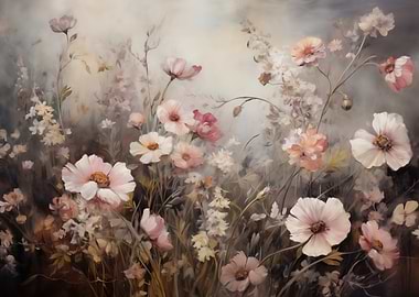 Pink and White Flowers