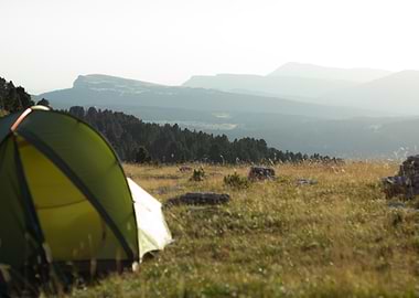 Camping in the Mountains, VERCORS, FRANCE
