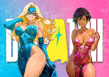 Dynamic Duo: Superheroines in Action