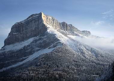 Snowy Mountain Peak Landscape