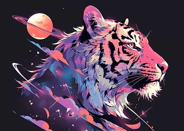 Cosmic Tiger Illustration