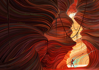 Cave Explorer with Spear