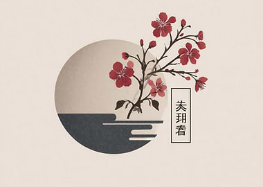 Cherry Blossom Japanese Art
