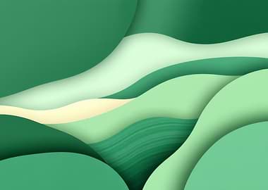 Green Abstract Layered Background