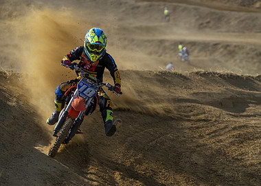 Motocross Rider in Action