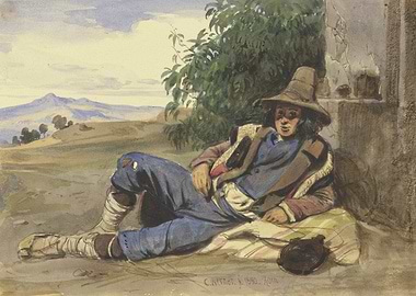 Savoyarde, lying on the ground