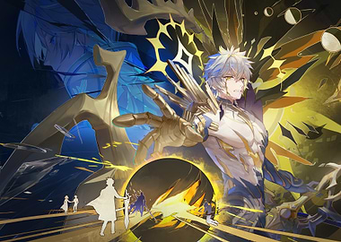 Star Rail characters group illustration