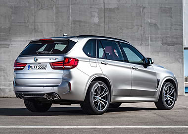 Silver BMW X5 M Rear View