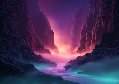 Mystical Canyon Landscape