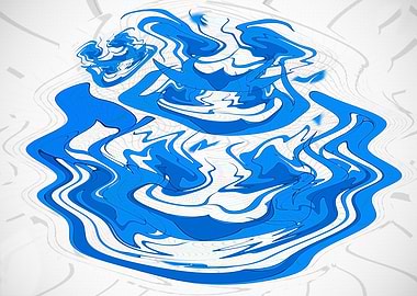 Abstract Blue Water Swirl ADSF1