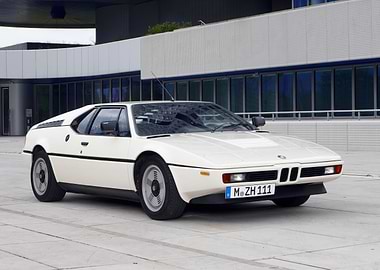 White BMW M1 Classic Car