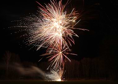 Fireworks Display at Night