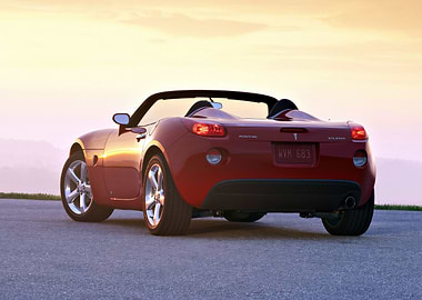 Red Pontiac Solstice Convertible