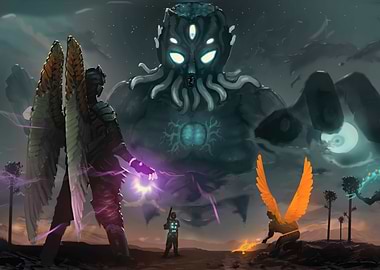 Terraria Boss Fight Digital Art