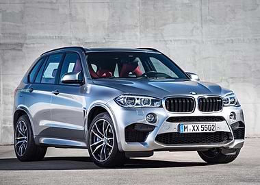 Silver BMW X5 M SUV