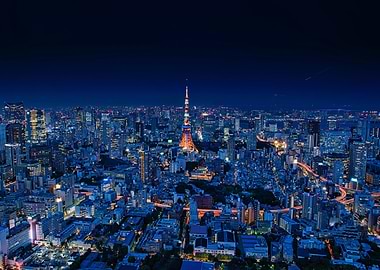 Tokyo at Night with Tokyo Tower