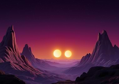 Twin Suns Landscape