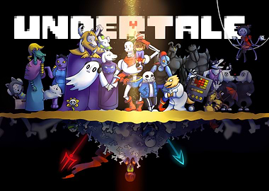 Undertale characters group illustration