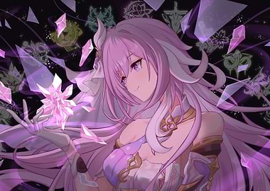 Girl with Crystals and Symbols