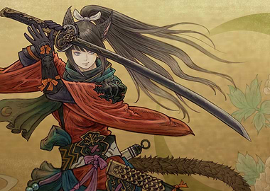 Female Warrior with Katana