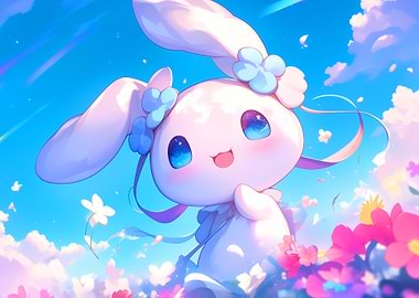 Cinnamoroll in a Floral Wonderland