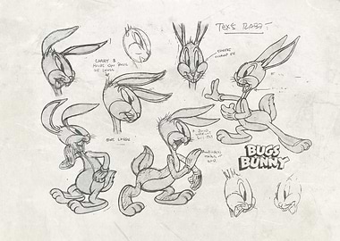 Bugs Bunny Character Model Sheet