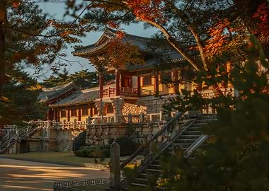 Autumn Bulguksa Temple in Gyeongju, South Korea