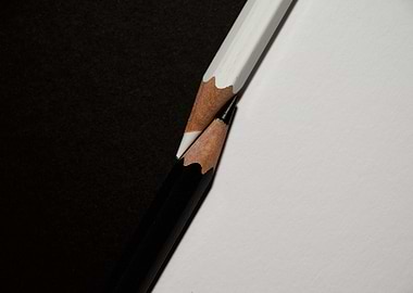 Black and White Pencils Contrast