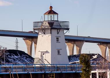 Lighthouse with Bridge Backdrop