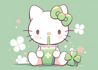 Hello Kitty Shamrock Drink