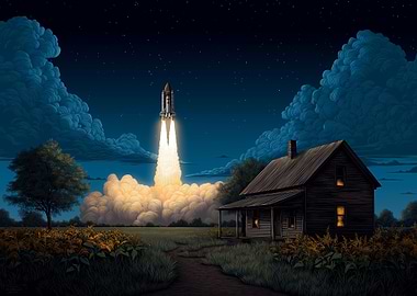 Rural Space Shuttle Launch