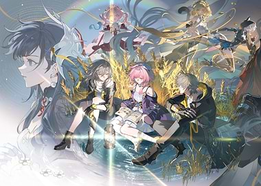 Characters Star Rail in a Wheat Field